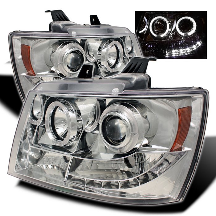 Spyder Halo Chrome Projector HeadLights Chevrolet Avalanche 07-09