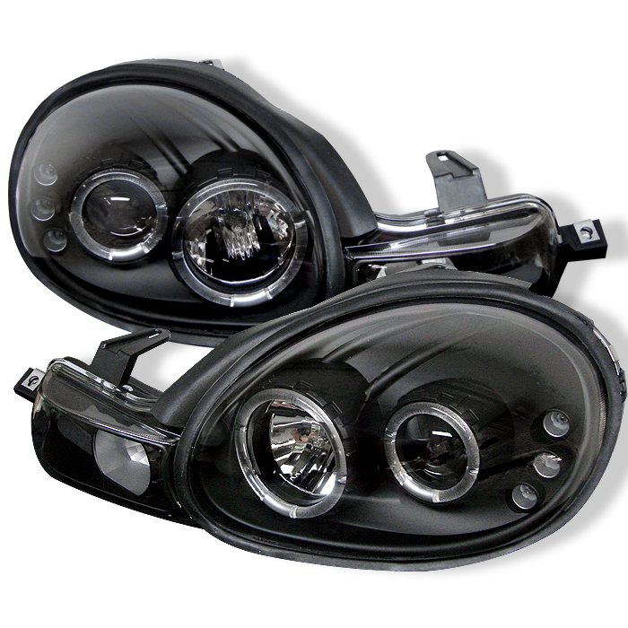 Spyder Halo LED Black Projector HeadLights Dodge Neon 00-02