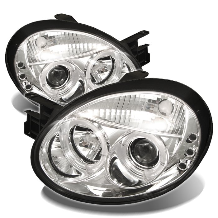 Spyder Halo LED Chrome Projector HeadLights Dodge Neon 03-05