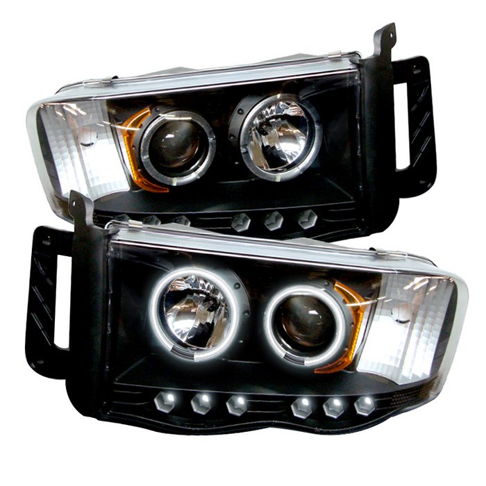 Spyder CCFL LED Black Projector HeadLights Dodge Ram 1500 2500 3500 02-05