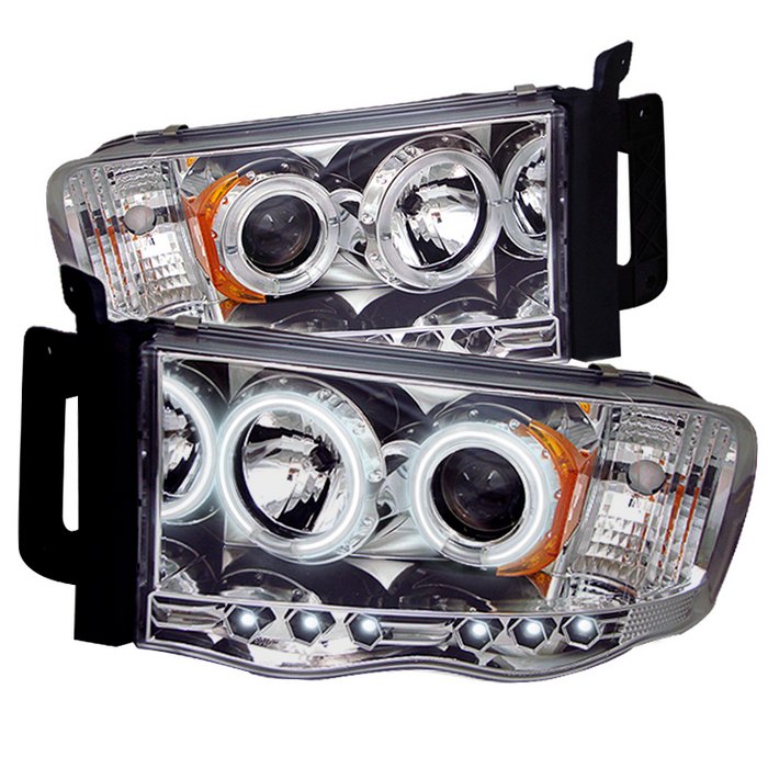 Spyder CCFL LED Chrome Projector HeadLights Dodge Ram 1500 2500 3500 02-05