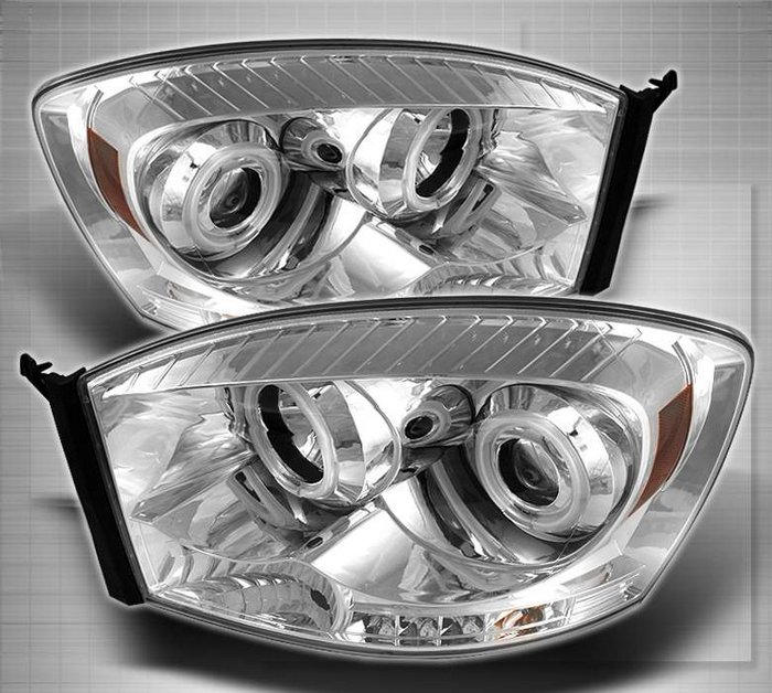 Spyder CCFL LED Chrome Projector HeadLights Dodge Ram 1500 2500 3500 06-08