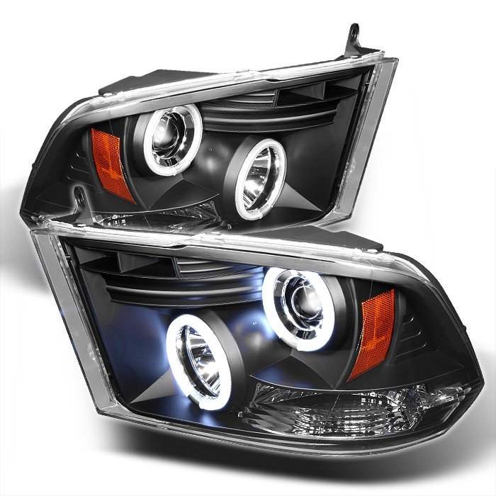 Spyder CCFL LED Black Projector HeadLights Dodge Ram 1500 09-10