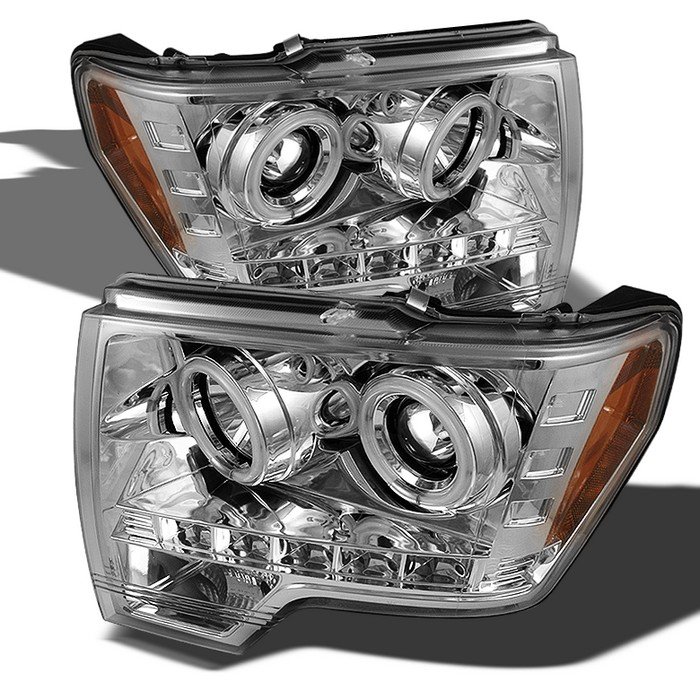 Spyder CCFL LED Chrome Projector HeadLights Ford F150 09-10