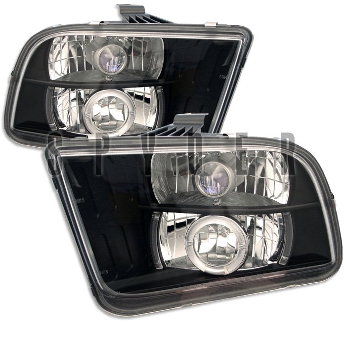 Spyder Halo Black Projector HeadLights Ford Mustang 05-09