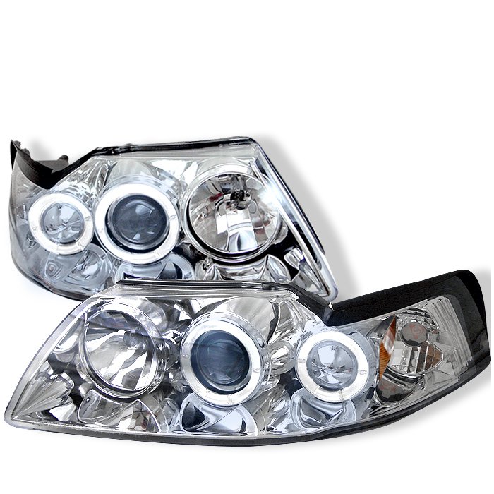 Spyder Halo Chrome Projector HeadLights Ford Mustang 99-04