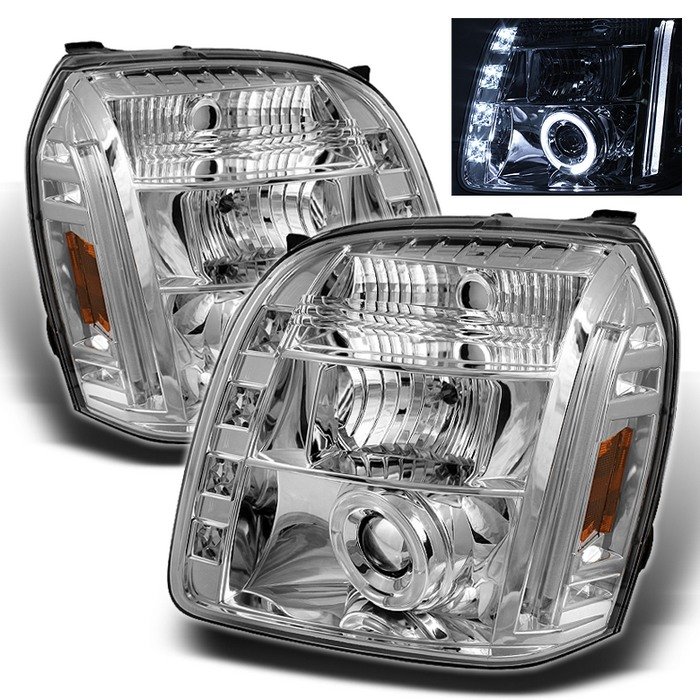 Spyder Halo Chrome Projector HeadLights GMC Yukon Yukon Xl 07-09