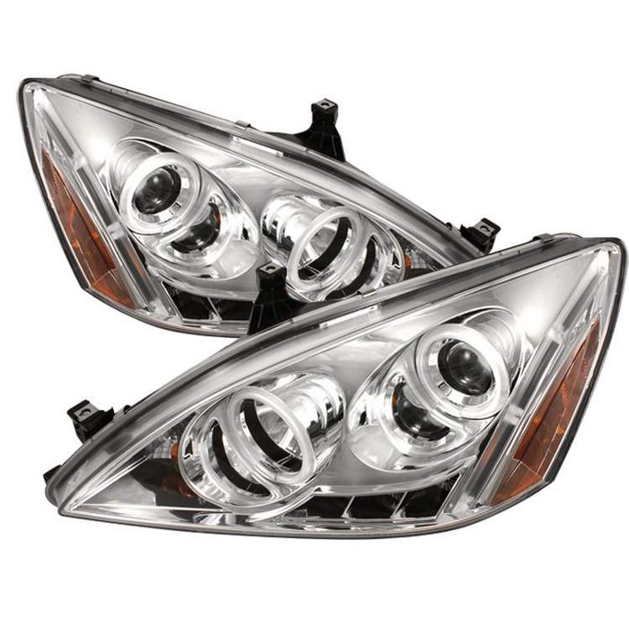 Spyder CCFL Halo LED Chrome Projector HeadLights Honda Accord 03-07