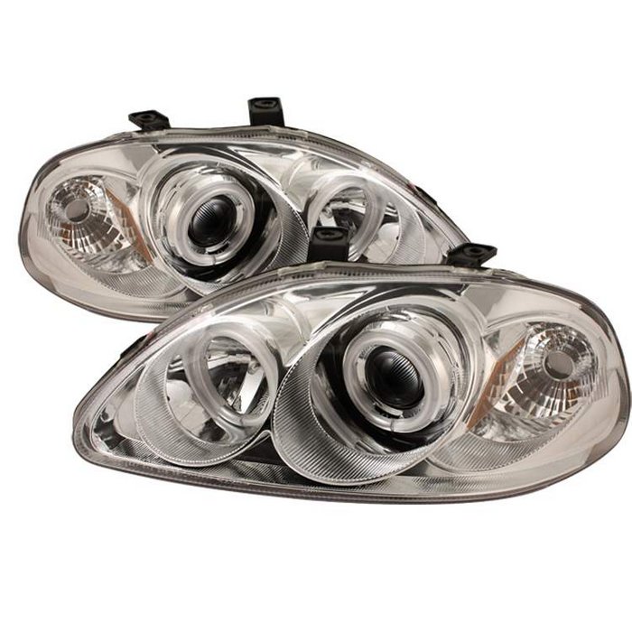 Spyder CCFL Halo Chrome Projector HeadLights Honda Civic 96-98