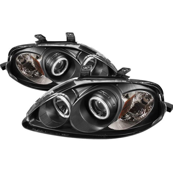 Spyder CCFL Halo Black Projector HeadLights Honda Civic 99-00