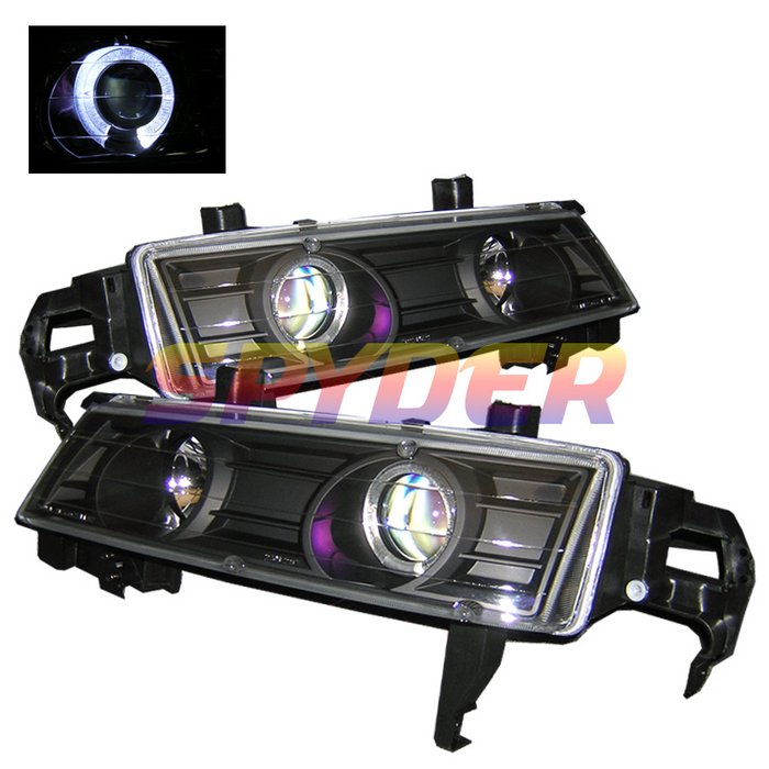 Spyder Halo Black Projector HeadLights Honda Prelude 92-96