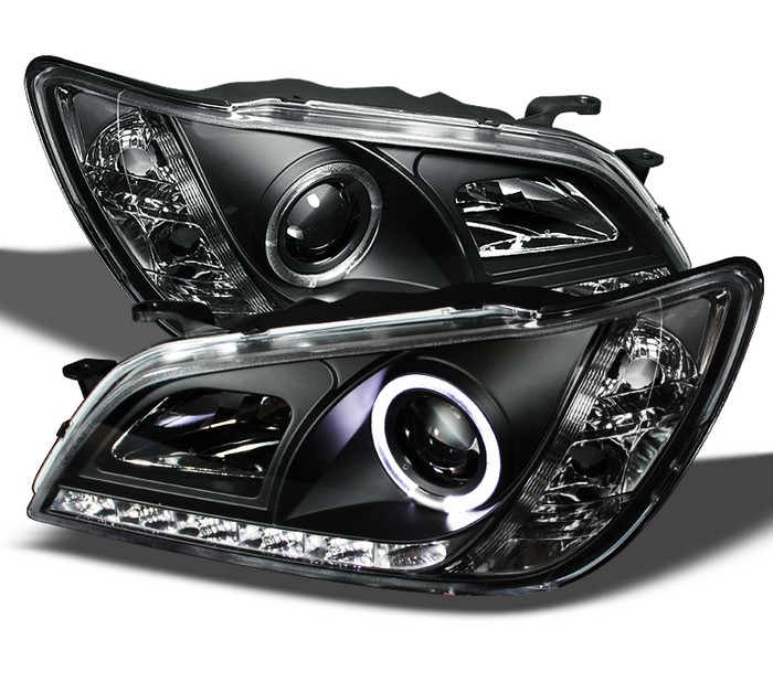 Spyder HID Type DRL LED Black Projector HeadLights Lexus Is300 01-05