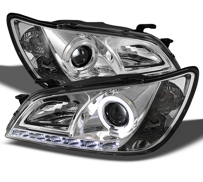 Spyder HID Type DRL LED Chrome Projector HeadLights Lexus Is300 01-05