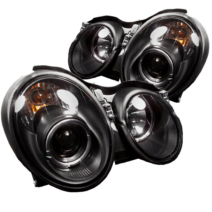 Spyder Halo Black Projector HeadLights Mercedes Benz Clk 98-02