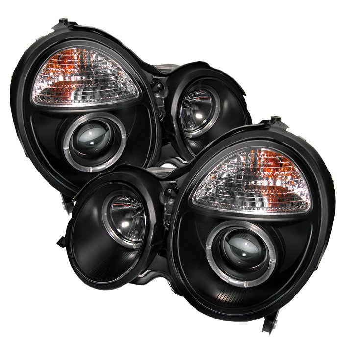 Spyder Halo Black Projector HeadLights Mercedes Benz W210 E-Class 00-02