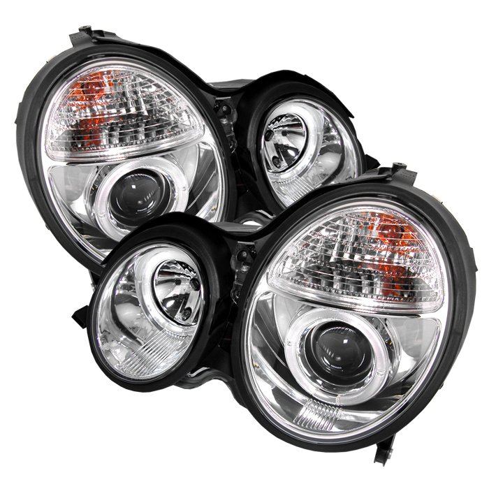 Spyder Halo Chrome Projector HeadLights Mercedes Benz W210 E-Class 00-02