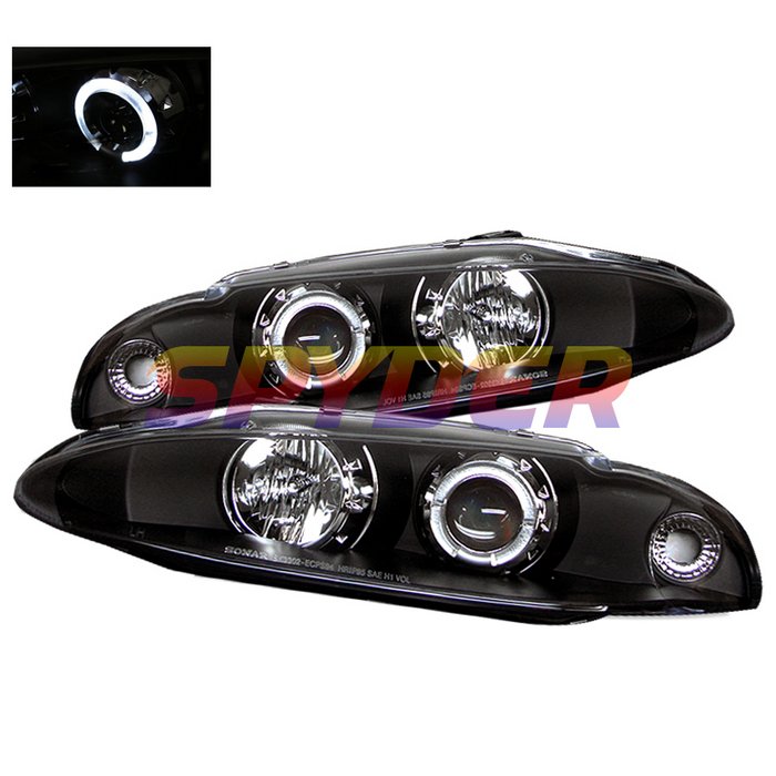 Spyder Halo Black Projector HeadLights Mitsubishi Eclipse 95-96