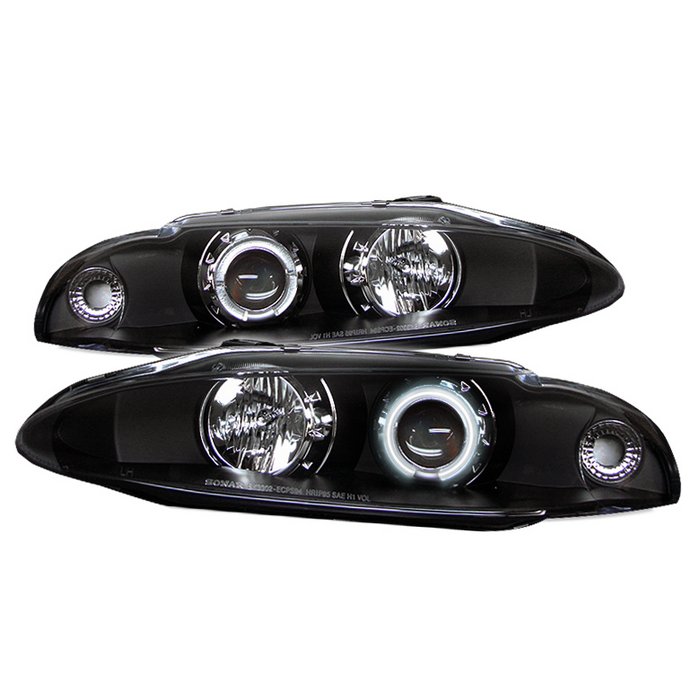 Spyder CCFL Black Projector HeadLights Mitsubishi Eclipse 97-99