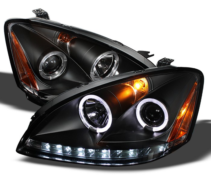 Spyder Halo LED Black Projector HeadLights Nissan Altima 02-04