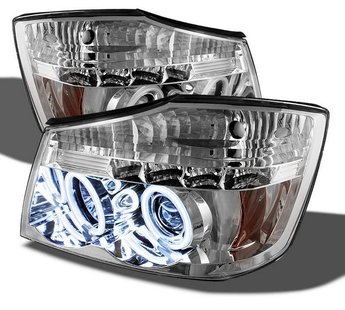 Spyder CCFL LED Chrome Projector HeadLights Nissan Titan Armada 04-07