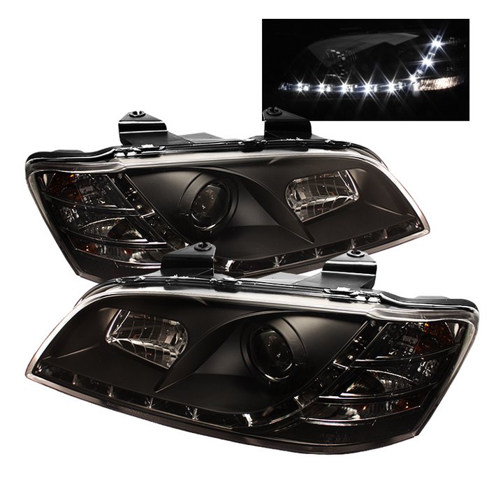 Spyder DRL LED Black Projector HeadLights Pontiac G8 08-09