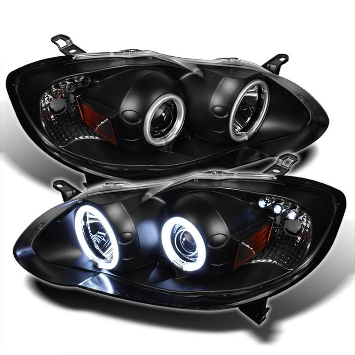 Spyder CCFL Black Projector HeadLights Toyota Corolla 03-08