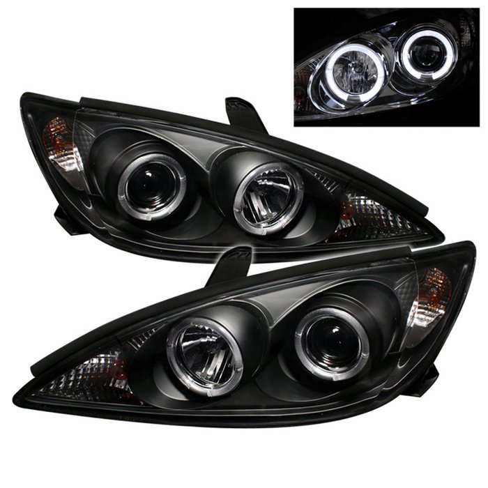 Spyder Halo Black Projector HeadLights Toyota Camry 02-06