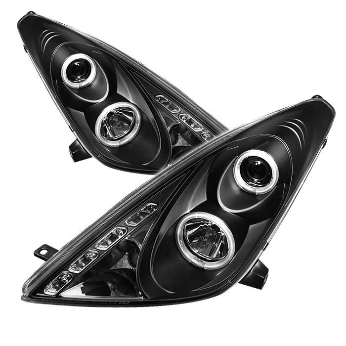 Spyder Halo LED Black Projector HeadLights Toyota Celica 00-05