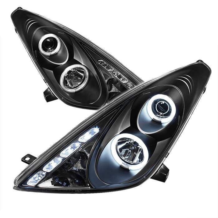 Spyder LED CCFL Black Projector HeadLights Toyota Celica 00-05