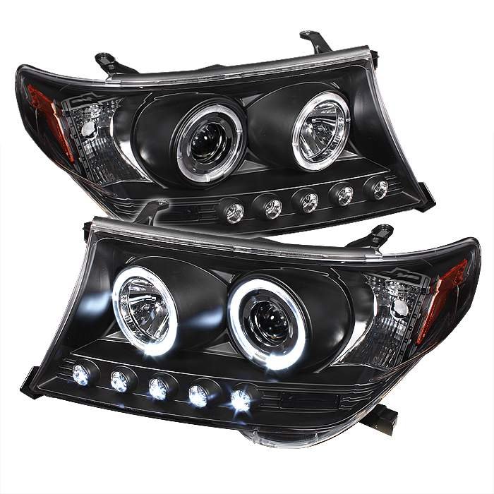 Spyder Halo Black Projector HeadLights Toyota Land Cruiser 08-09