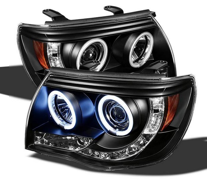 Spyder CCFL LED Black Projector HeadLights Toyota Tacoma 05-08