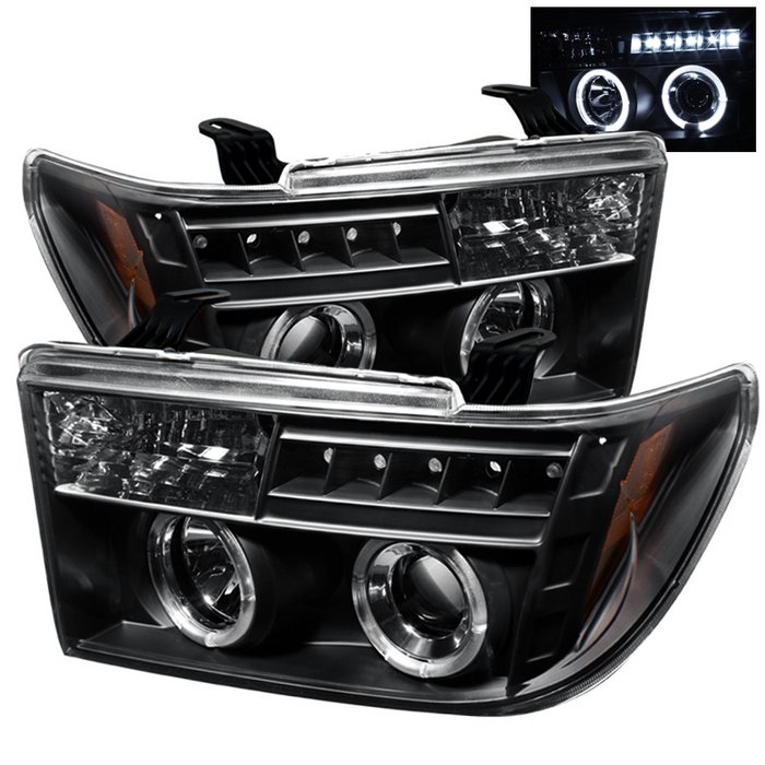 Spyder Halo Black Projector HeadLights Toyota Tundra 07-09