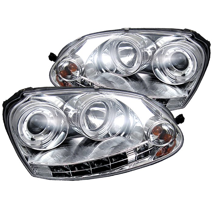 Spyder Halo LED Chrome Projector HeadLights Volkswagen GTI 06-08 Jetta 06-08 Rabbit 06-08