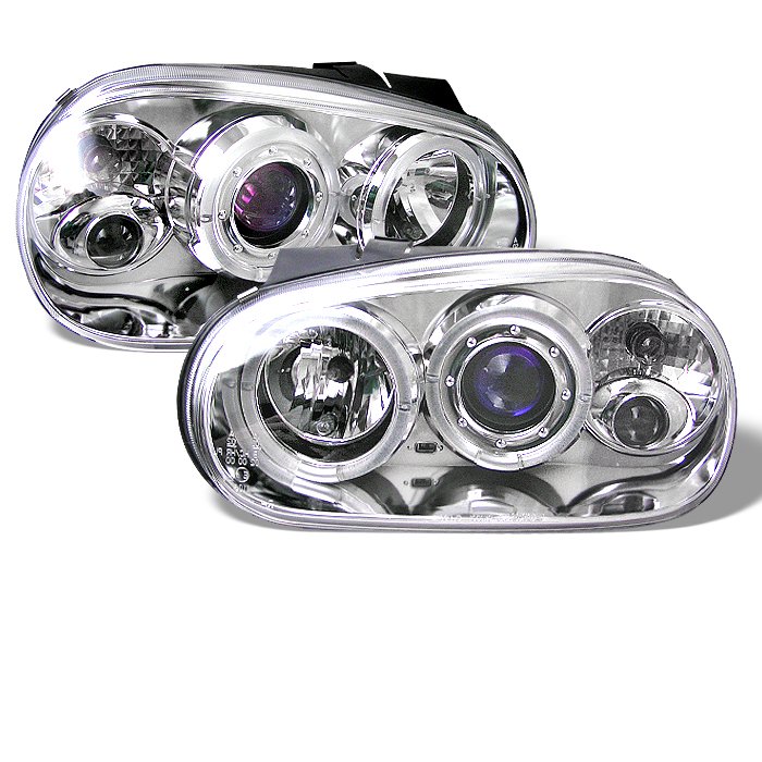 Spyder Halo Chrome Projector HeadLights Volkswagen Golf Iv 99-05