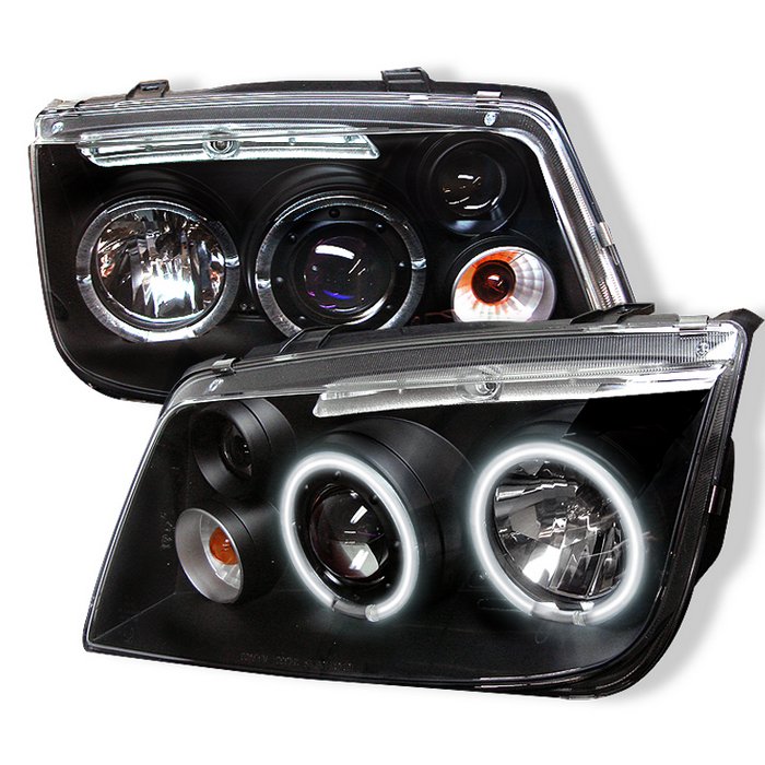 Spyder CCFL LED Black Projector HeadLights Volkswagen Jetta 99-05