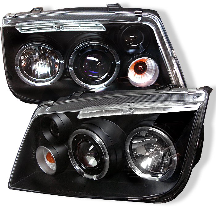 Spyder Halo LED Black Projector HeadLights Volkswagen Jetta 99-05