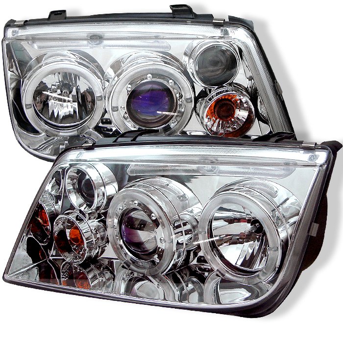 Spyder Halo LED Chrome Projector HeadLights Volkswagen Jetta 99-05