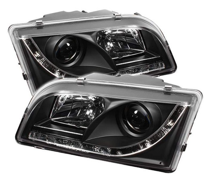 Spyder DRL LED Black Projector HeadLights Volvo S40 00-03