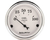 Autometer Old Tyme White 2 1/16 Oil Pressure Gauge