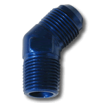Agency Power 45 Degree Flare To Pipe Dash 4 To 1/4 NPT Male
