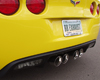 B&B Bullet Exhaust w PRT Center Quad 4inch Round Tips Chevrolet Corvette C6 09-12