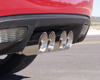B&B Bullet Exhaust w PRT Center Quad 4inch Round Tips Chevrolet Corvette C6 09-12