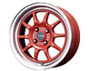 Drag DR-16 16X7  4x100  40mm Red Machined Lip