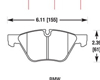 Hawk HPS Front Brake Pads BMW E82 128i 08-11