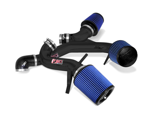 Injen Power Flow Air Intake System Wrinkle Black w/o Power Box Jeep Wrangler 3.6L V6 12+