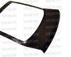 Seibon Carbon Fiber OEM-Style Rear Hatch Trunk Lid Nissan 240SX S13 HB 89-94